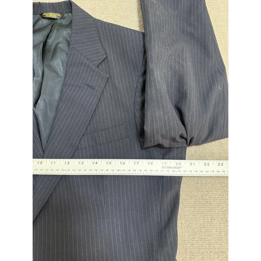 Vintage John Weitz By Palm Beach‎ Blazer Mens 42 Blue Pinstripe Made USA 80s